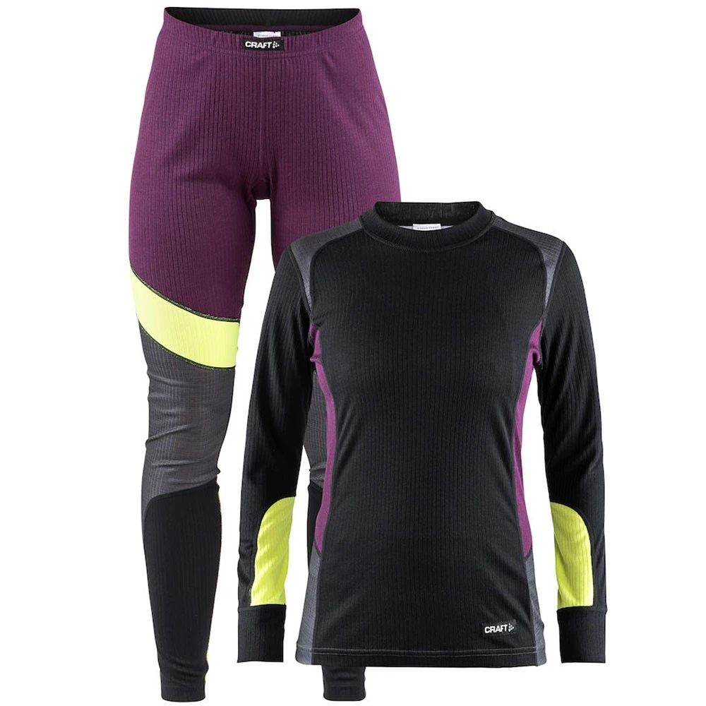 Craft Be Active Set Skiunterwäsche Tune/Dark Grey Damen 1 Craft Be Active Set Skiunterwäsche Tune/Dark Grey Damen