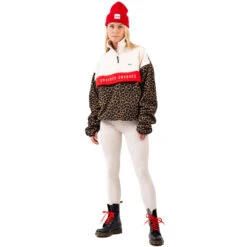 Eivy Ball Fleece Mid Layer Offwhite & Leopard Damen -Bestes Skifahren Geschäft eivy ball fleece 6221190218 6066 04 gross