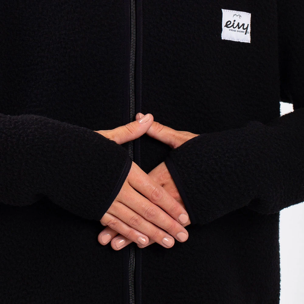 Eivy Redwood Sherpa Coat Fleecemantel Black Damen 2 Eivy Redwood Sherpa Coat Fleecemantel Black Damen – Bild 2