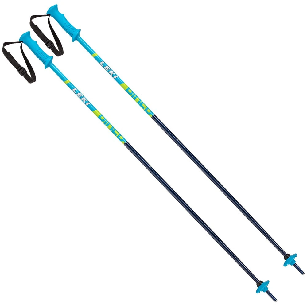 Leki Rider Ski-Stöcke Blau-Weiß/Cyan-Neongelb Kinder 1 Leki Rider Ski-Stöcke Blau-Weiß/Cyan-Neongelb Kinder