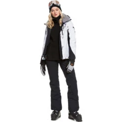 Roxy Jet Ski Snowboardjacke True Black White Birds Damen -Bestes Skifahren Geschäft roxy jet ski erjtj03218 kvj2 02 grossnmraPWRjsnmtv