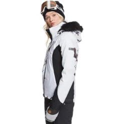 Roxy Jet Ski Snowboardjacke True Black White Birds Damen -Bestes Skifahren Geschäft roxy jet ski erjtj03218 kvj2 03 grossuKIjdrOytCreC