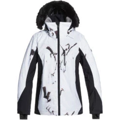 Roxy Jet Ski Snowboardjacke True Black White Birds Damen -Bestes Skifahren Geschäft roxy jet ski erjtj03218 kvj2 04 grossVdD2MIPQIPeGl