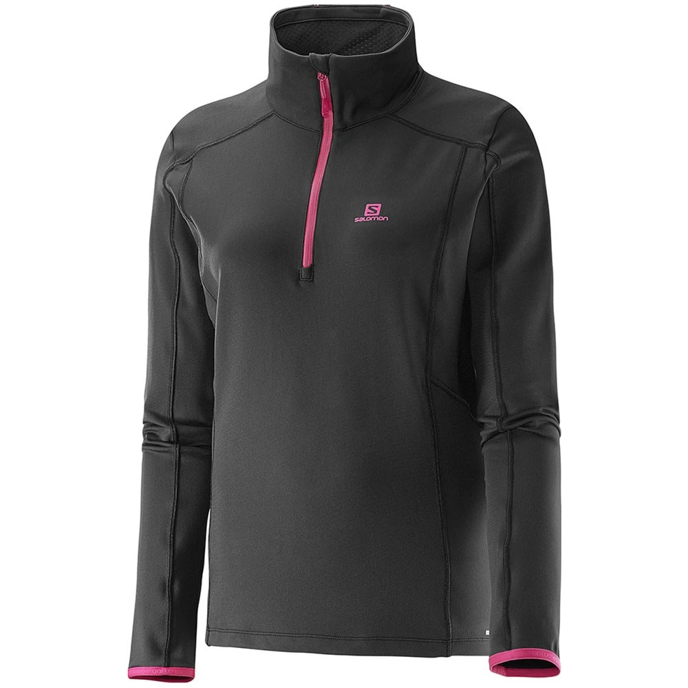 Salomon Discovery Active Half-Zip Fleecepullover Black/Black Damen 1 Salomon Discovery Active Half-Zip Fleecepullover Black/Black Damen
