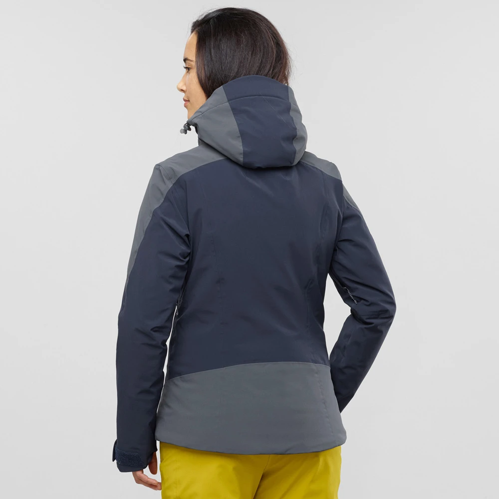 Salomon Icerocket Skijacke Night Sky/Ebony Damen 2 Salomon Icerocket Skijacke Night Sky/Ebony Damen – Bild 2