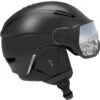 Salomon Pioneer Visor Skihelm Black/Silver Uni Herren