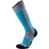 UYN Ski Pro Race Wintersocken Grey Melange/Turquoise Damen