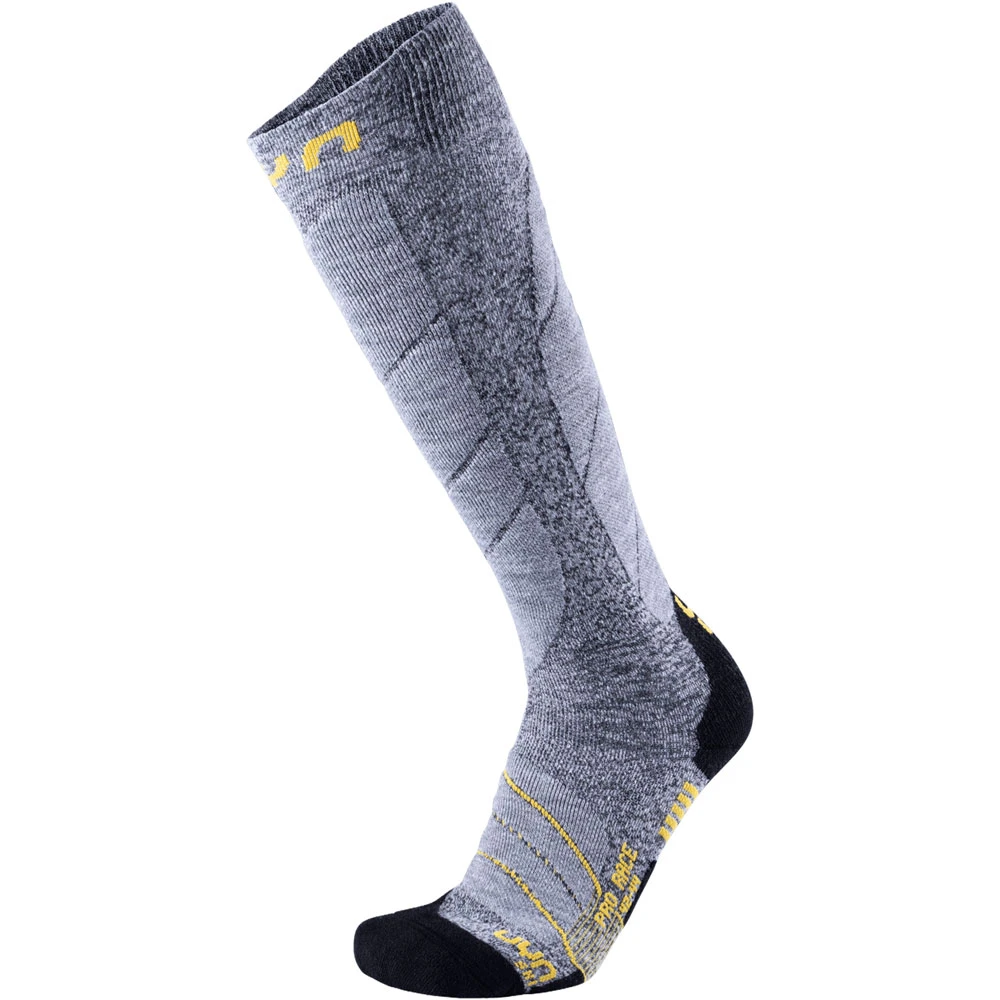 UYN Ski Pro Race Skisocken Grey Melange/Pearl Grey Herren 1 UYN Ski Pro Race Skisocken Grey Melange/Pearl Grey Herren