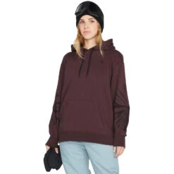 Volcom Costus Kapuzenpullover Black Plum Damen -Bestes Skifahren Geschäft volcom costus pullover fleece h4152305 bpm 02 gross