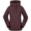 Volcom Costus Kapuzenpullover Black Plum Damen